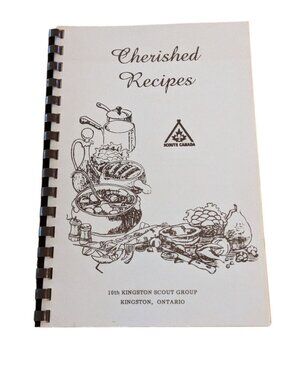 Cherished Recipe Vintages 1985 Spiral Community Cookbook Kingston Scout Group